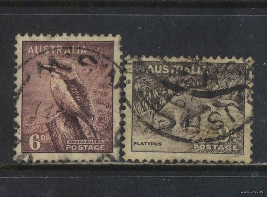 GB Доминион Австралия 1937 Кукабарра Утконос Стандарт # 146A,147A