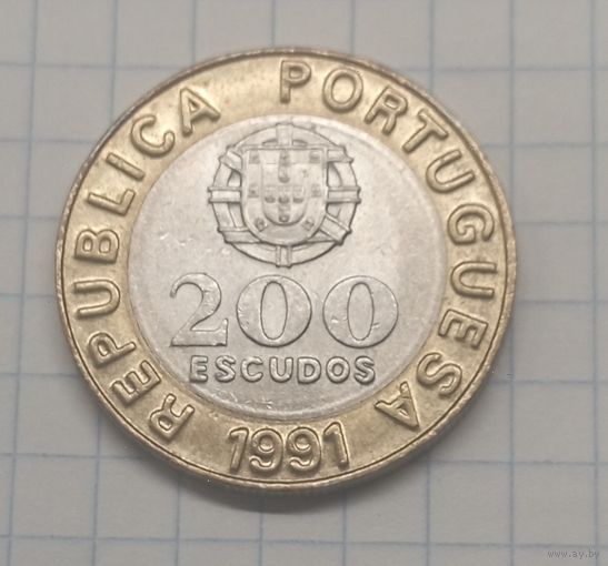 Португалия 200 эскудо 1991г. km655