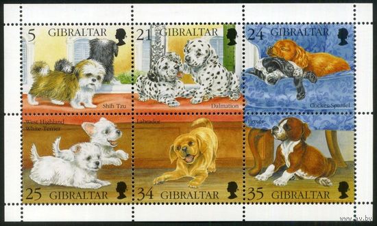 1996 Гибралтар 749-754KL Щенки собаки 7,00 евро