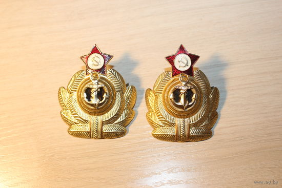 Кокарды ВМФ СССР, алюминий, 2 разновидности.