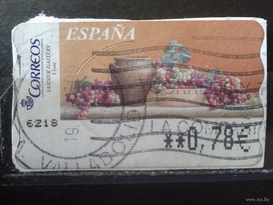 Испания 2004 Автоматная марка Живопись, натюрморт 0,78 евро Михель-1,5 евро гаш