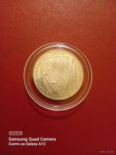 Германия, 10 марок 1990, 800 лет ордену.