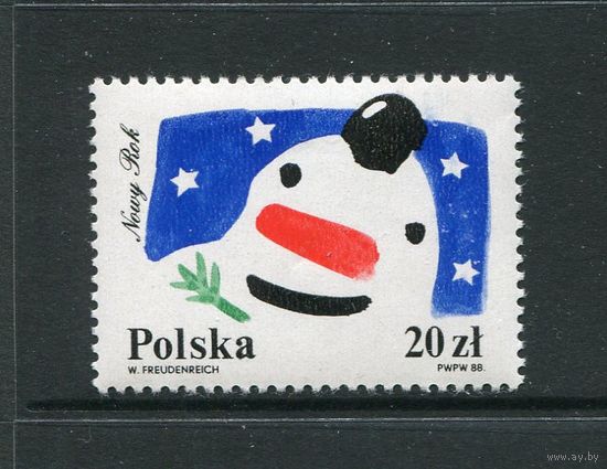 Польша 1988 С Новым Годом ** (Р18