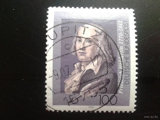 Германия 1993 поэт Михель-0,7 евро гаш.
