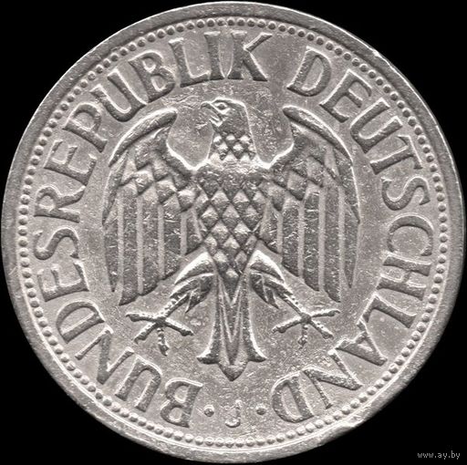 Германия 1 марка 1966 г. (J) КМ#110 (6-14)