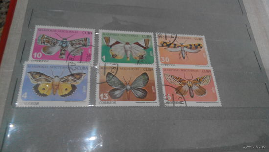 Марки Куба фауна насекомые бабочки