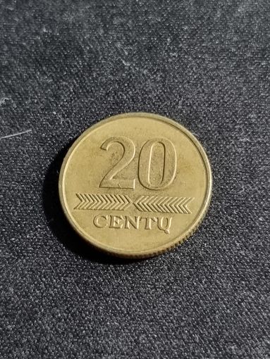 Литва 20 центов 2008