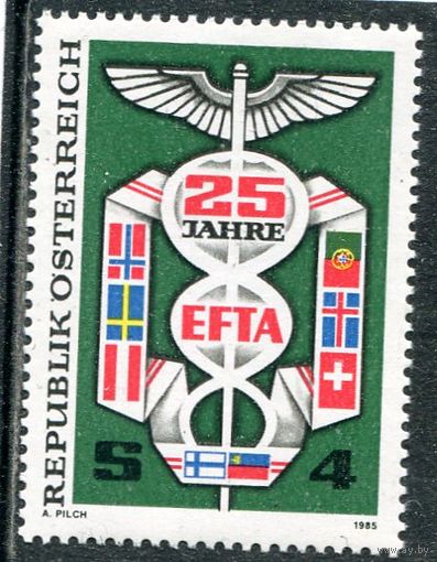 Австрия. 25 лет европейской ассоциации свободной торговли. Эмблема