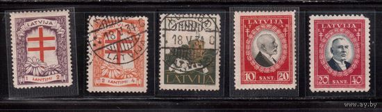 Латвия-1930 (Мих.161-168)  * (2 м-гаш.) , Медицина, Туберкулез, Личности