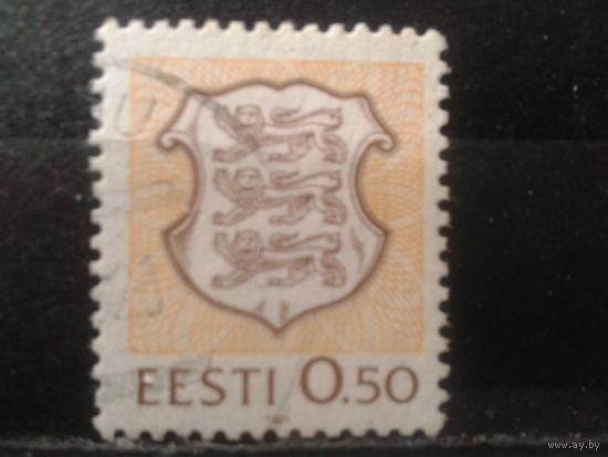 Эстония 1991 Стандарт, герб 0,50