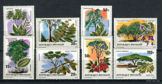 Руанда - 1979 - Деревья - [Mi. 984-991] - полная серия - 8 марок. MNH.  (Лот 113CM)