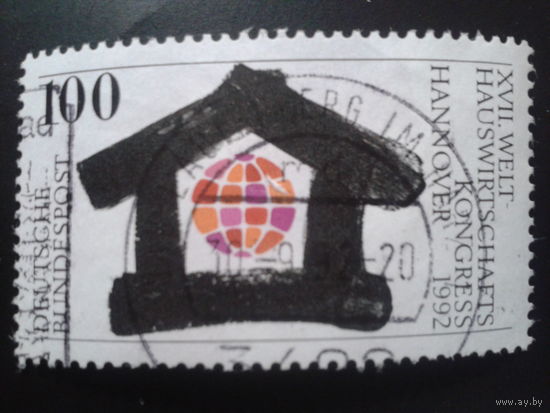 Германия 1992 домостроительный конгресс Михель-0,8 евро гаш.
