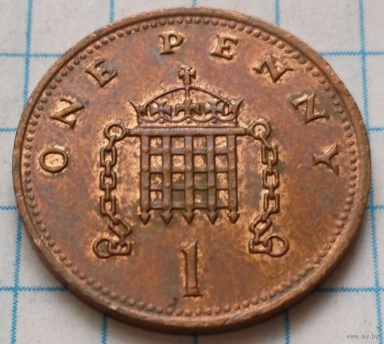 Великобритания 1 пенни, 1987     ( 2-8-1 )
