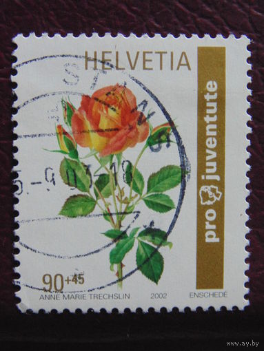 Швейцария 2002 г. Цветы.