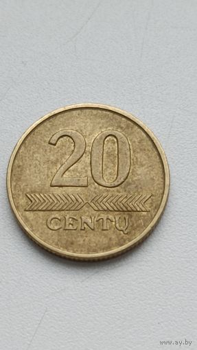 Литва. 20 центов 2007 года.
