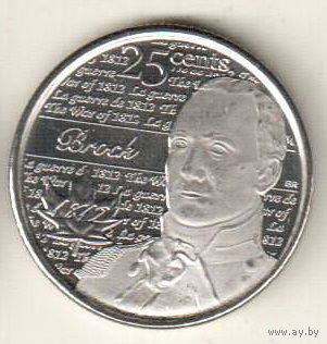 Канада 25 цент 2012 Война 1812 года - Генерал-майор Исаак Брок