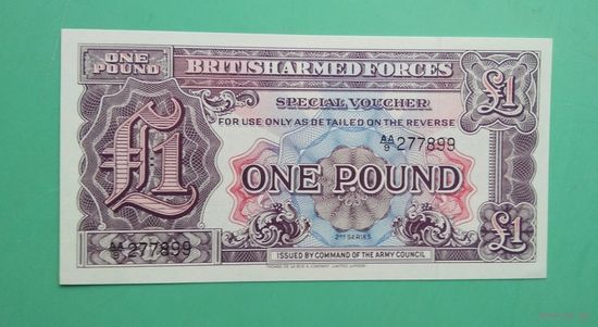 Банкнота 1 фунт Вооружённые силы Великобритании 1948 г.