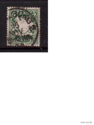 Германия(Бавария)-1890,(Мих.61)  гаш.  , ВЗ - 4, перф.14,  Герб ,