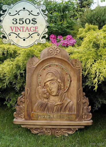Икона Святая Богородица Владимирская, Дуб.