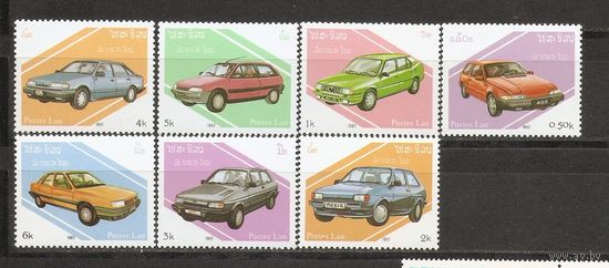 Лаос 1987 Автомобили, 7 марок