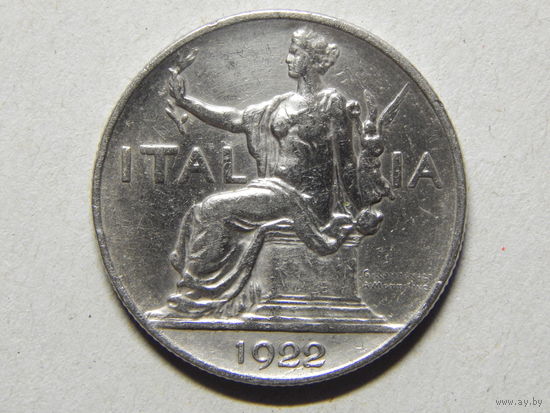 Италия 1 лира 1922г.