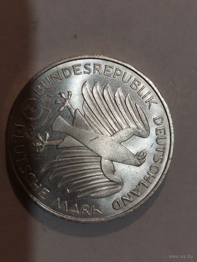 Монета 5 марок серебро 1977 год