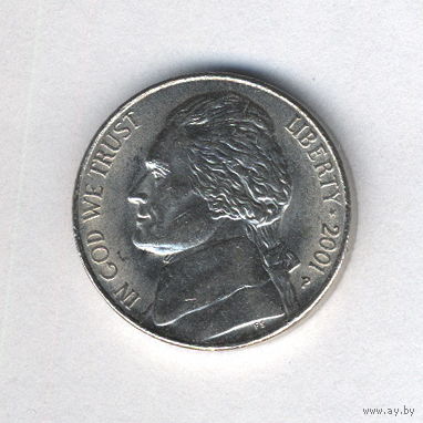 США, 5 центов 2001 г.