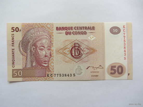 Конго, 50 франков, 2007 г.