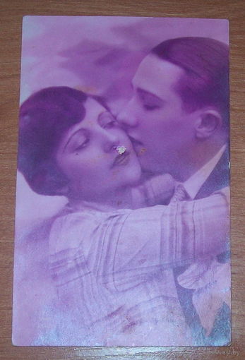 Старая фото-открытка 1928 год.Франция.