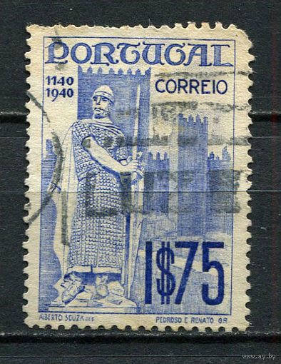Португалия - 1940 - Афонсу I Великий 1,75E - [Mi.621] - 1 марка. Гашеная.  (Лот 15CG)