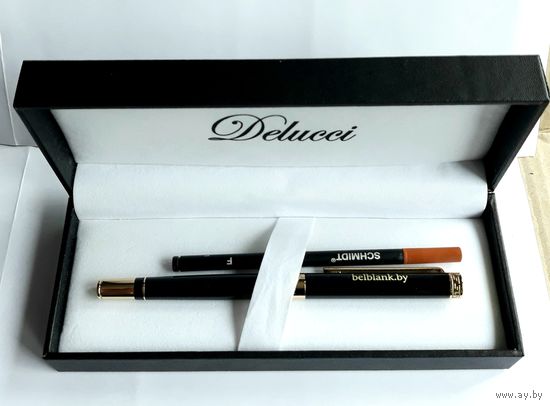 Ручка-роллер Delucci "Classico", черный/золото, в подар. упак. CPs_62028